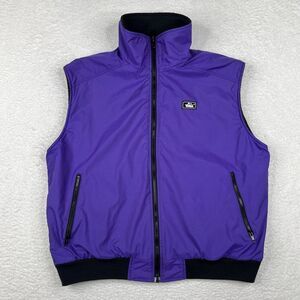 Vintage Woolrich Jacket Mens XL Purple Vest Windbreaker Full Zip 80s Made In USA